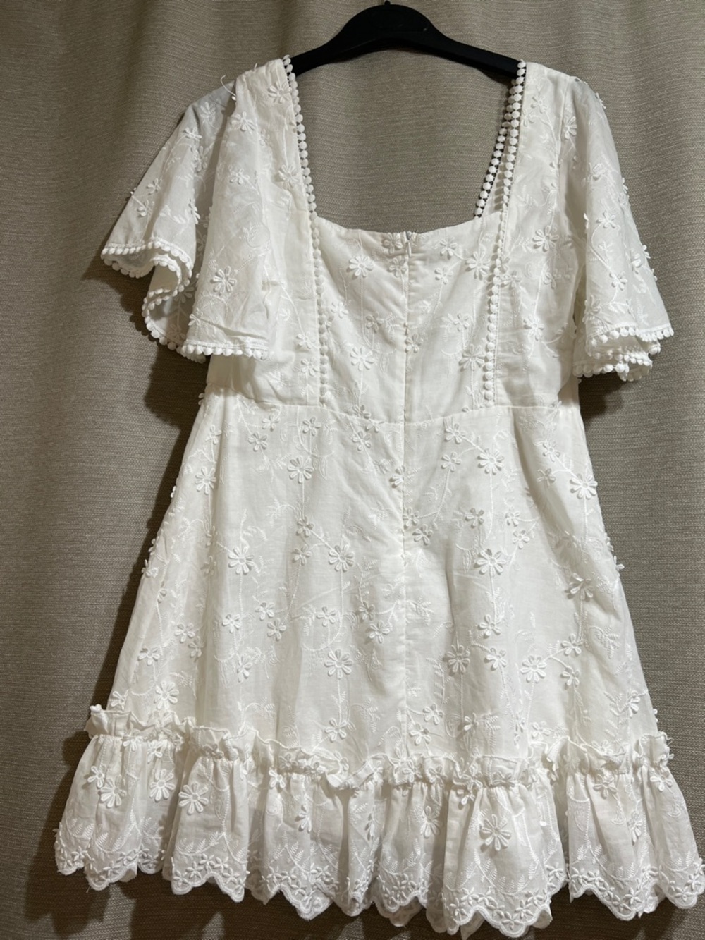 Showpo "Fancy A Spritz" White Eyelet Floral Mini Dress Romantic Festival - Picture 3 of 12